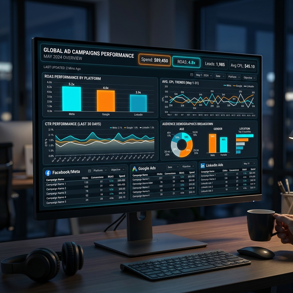 Paid Performance Advertising dashboard